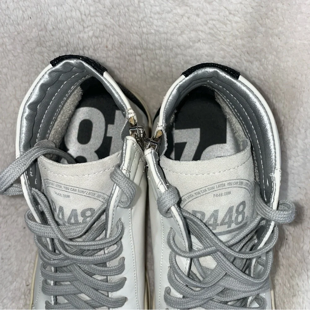 P448 Men's High Top Skate Leather Shoes Sneaker F22BSKATE-M Sz 40